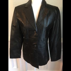 Genuine Leather Blazer